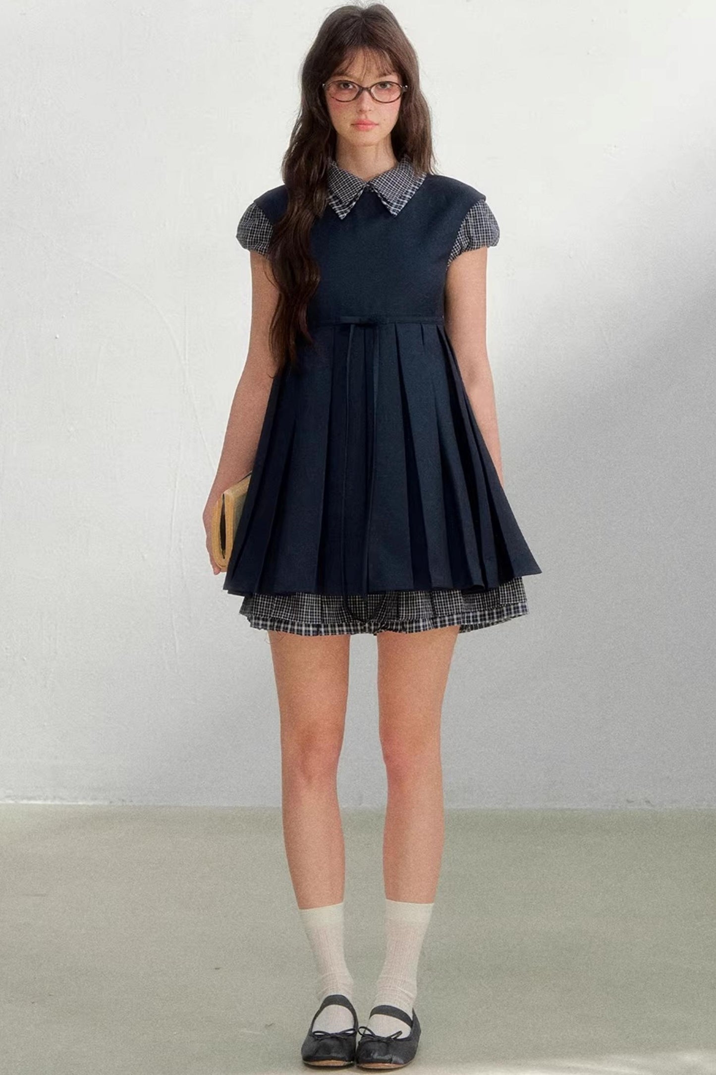 Woolen Short Sleeve Dress