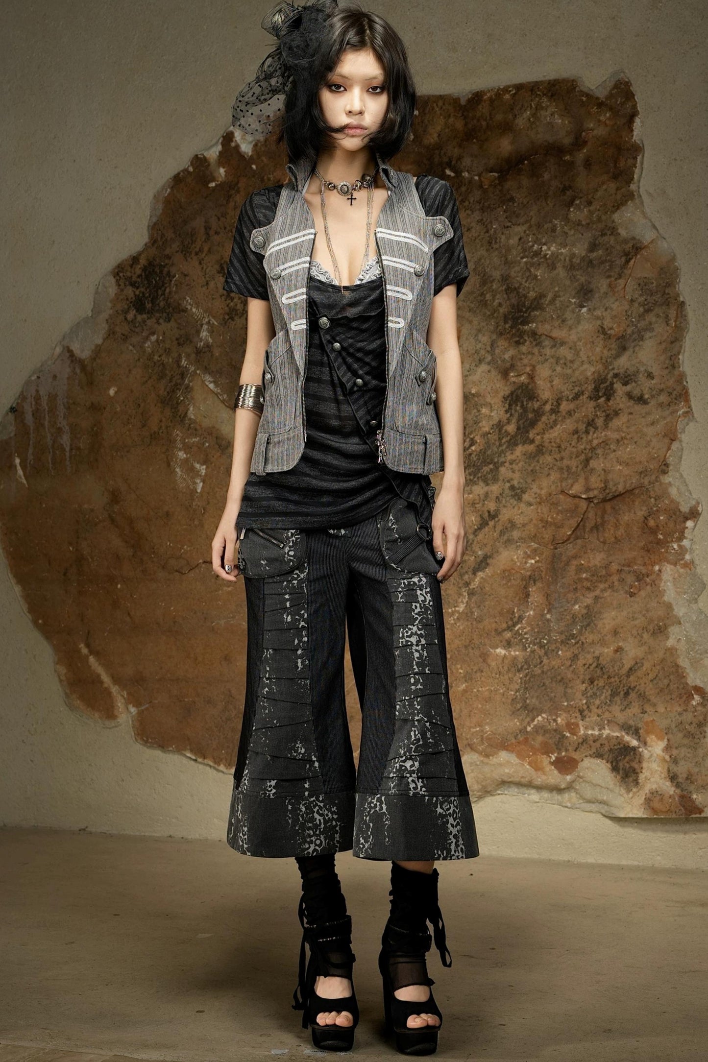 Sleeveless Gothic Halter Top