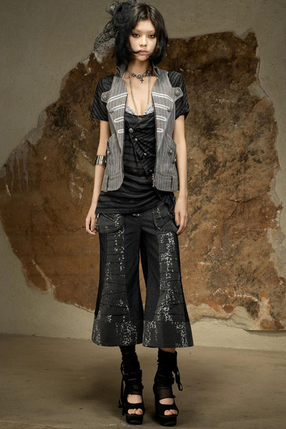 Sleeveless Gothic Halter Top
