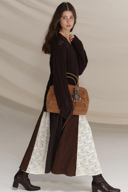 Raccoon Wool Crochet Sweater