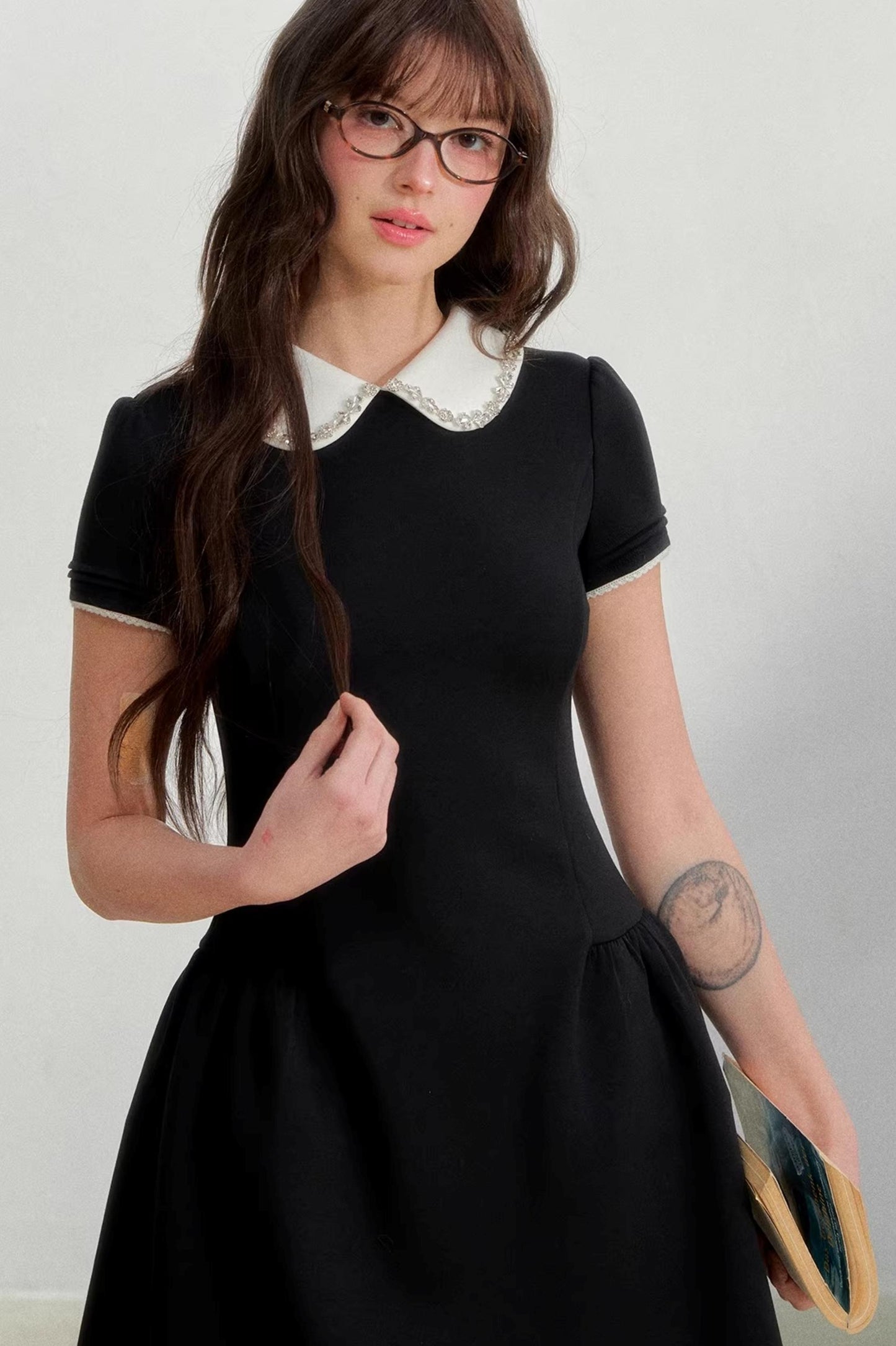 Retro-Strass-Prinzessinenkleid
