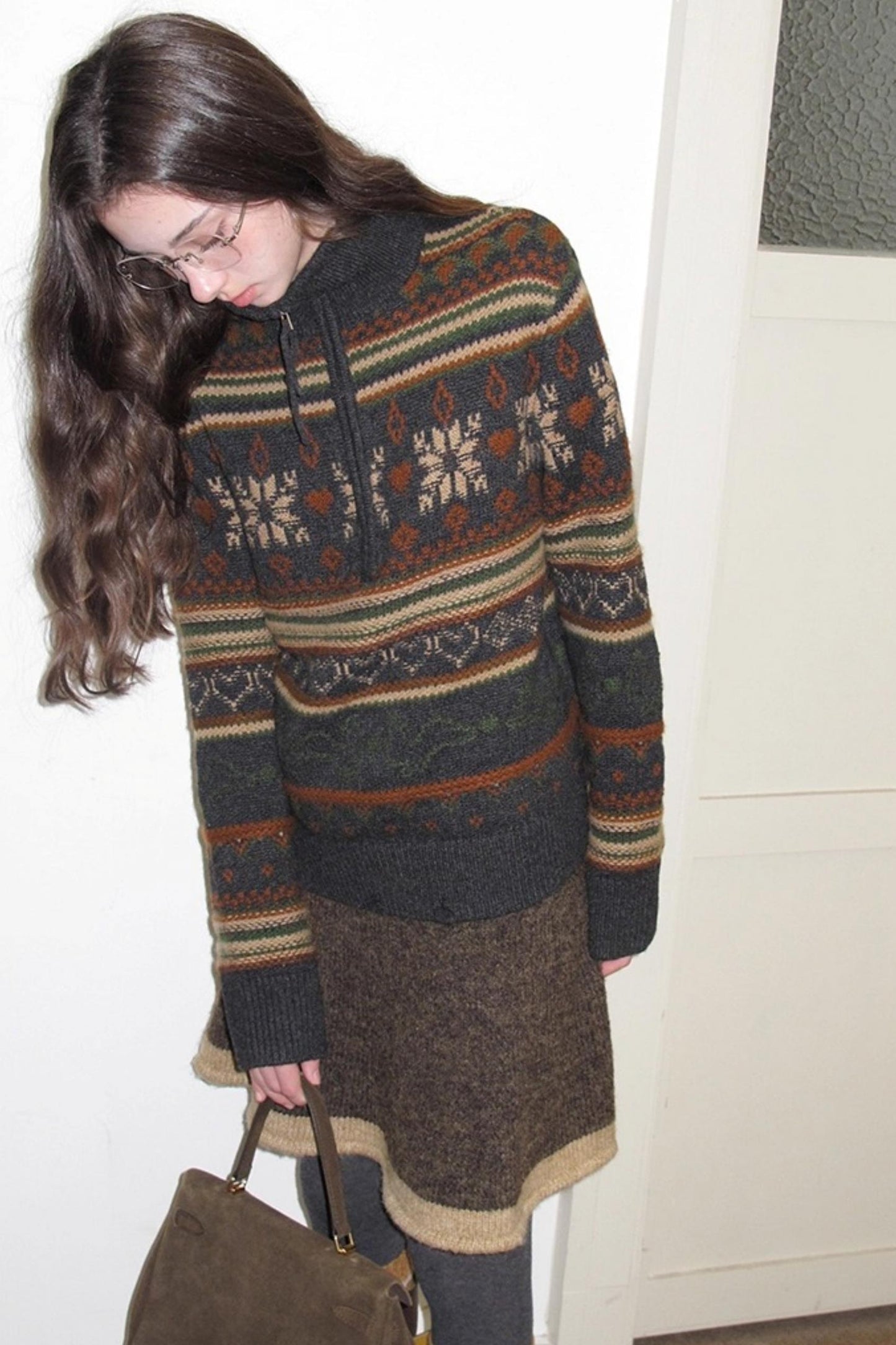 Fireplace Night Wool Sweater Set-Up