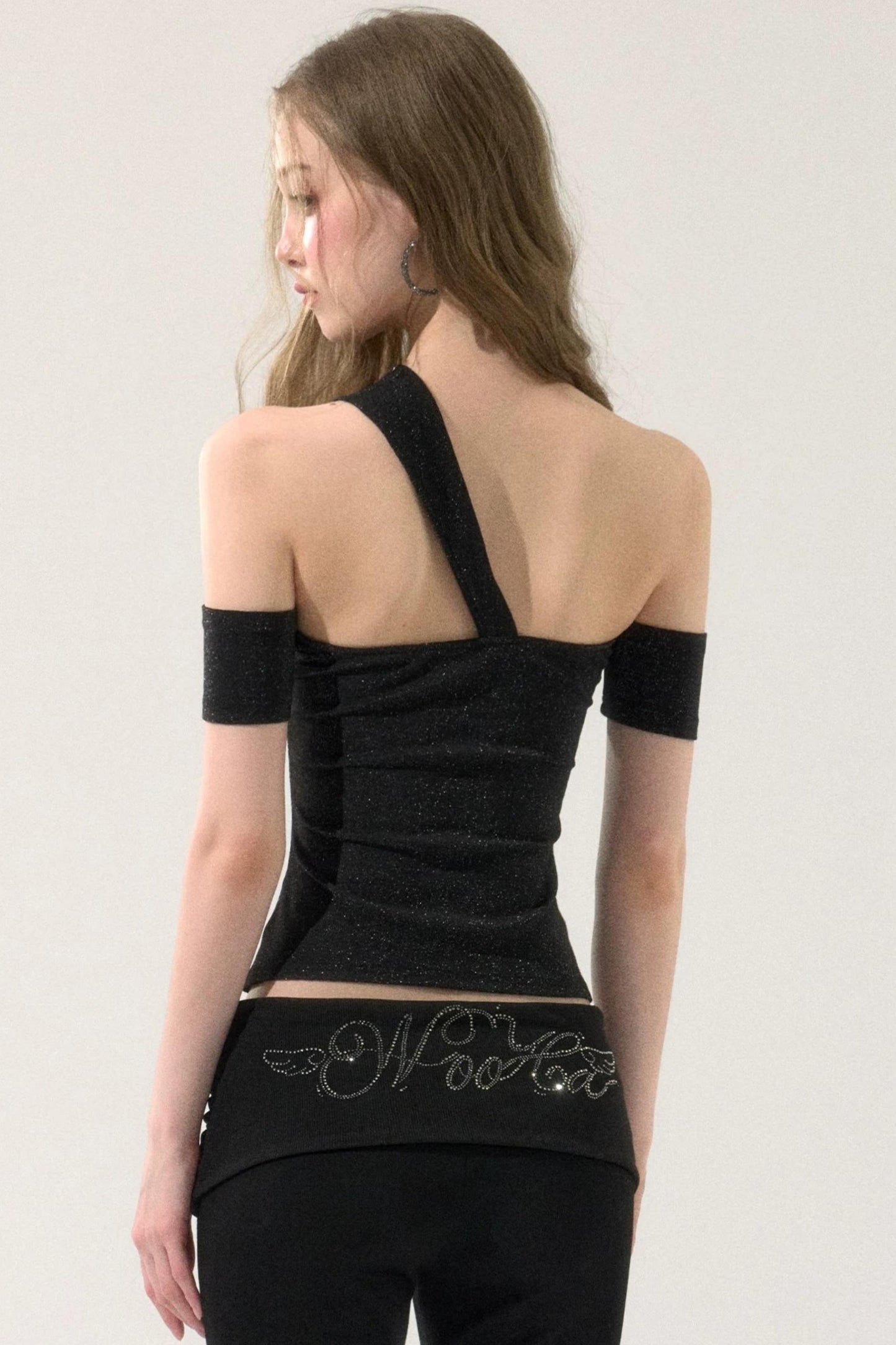 Slim-Fit Halter Off-Shoulder Top