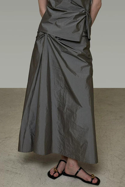 Twist Sleeveless Top and Skirt Set-Up