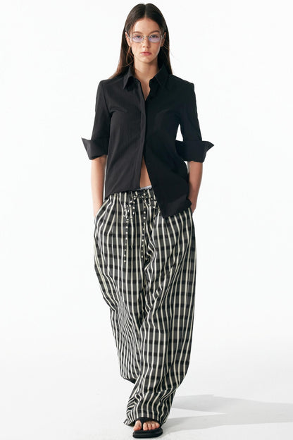 Versatile Cropped Shoulder Shirt