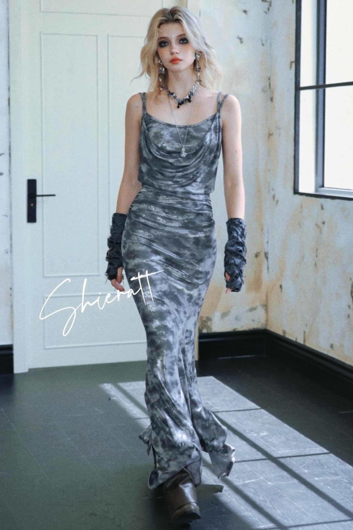 Urban Night Halter Asymmetrical Dress