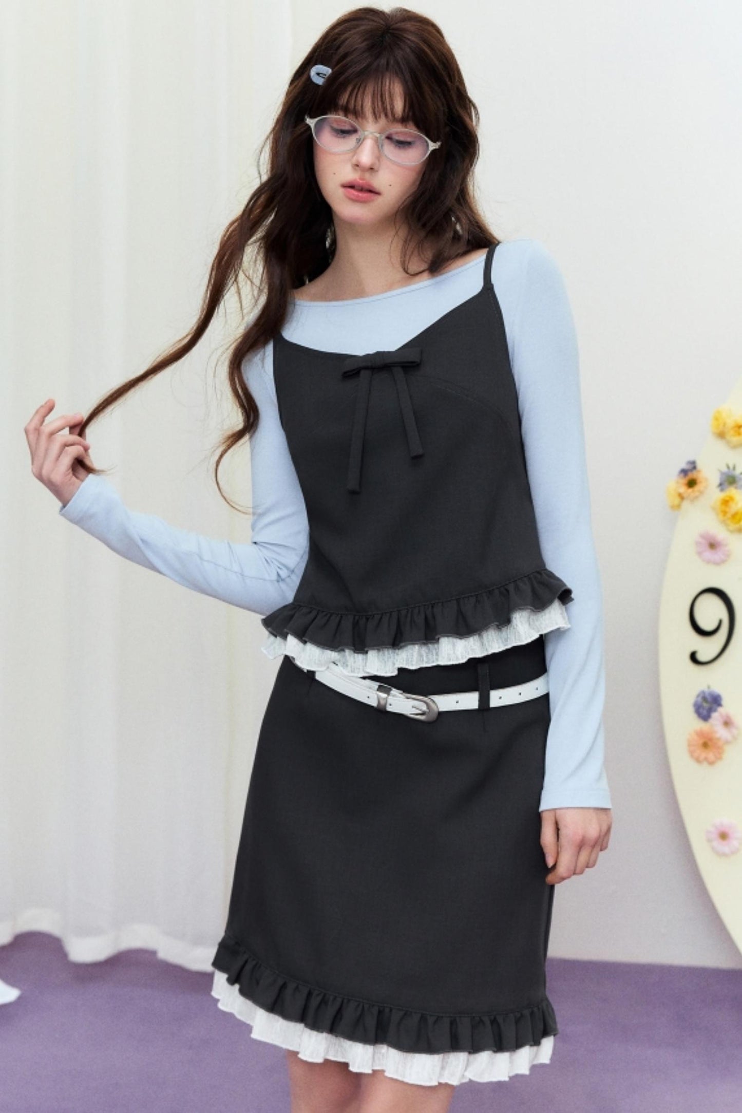 Luxury Lace Halter Bustier Set-Up