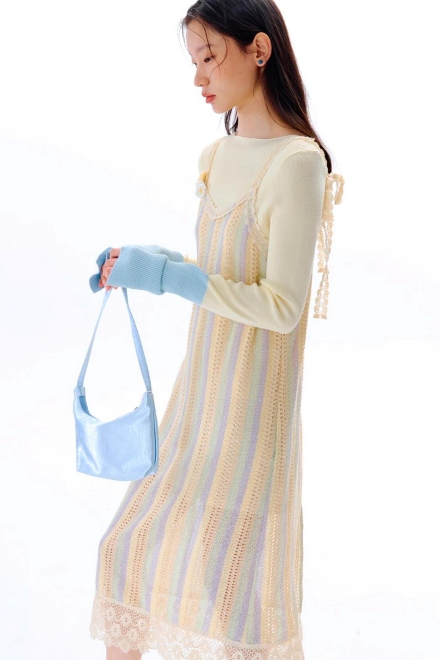 Rainbow Bohemian Hand Hook Flower Dress