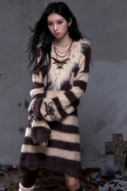 Vintage Street Punk Long Sweater