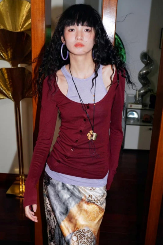 Slim Silk Wool Base Layer Top