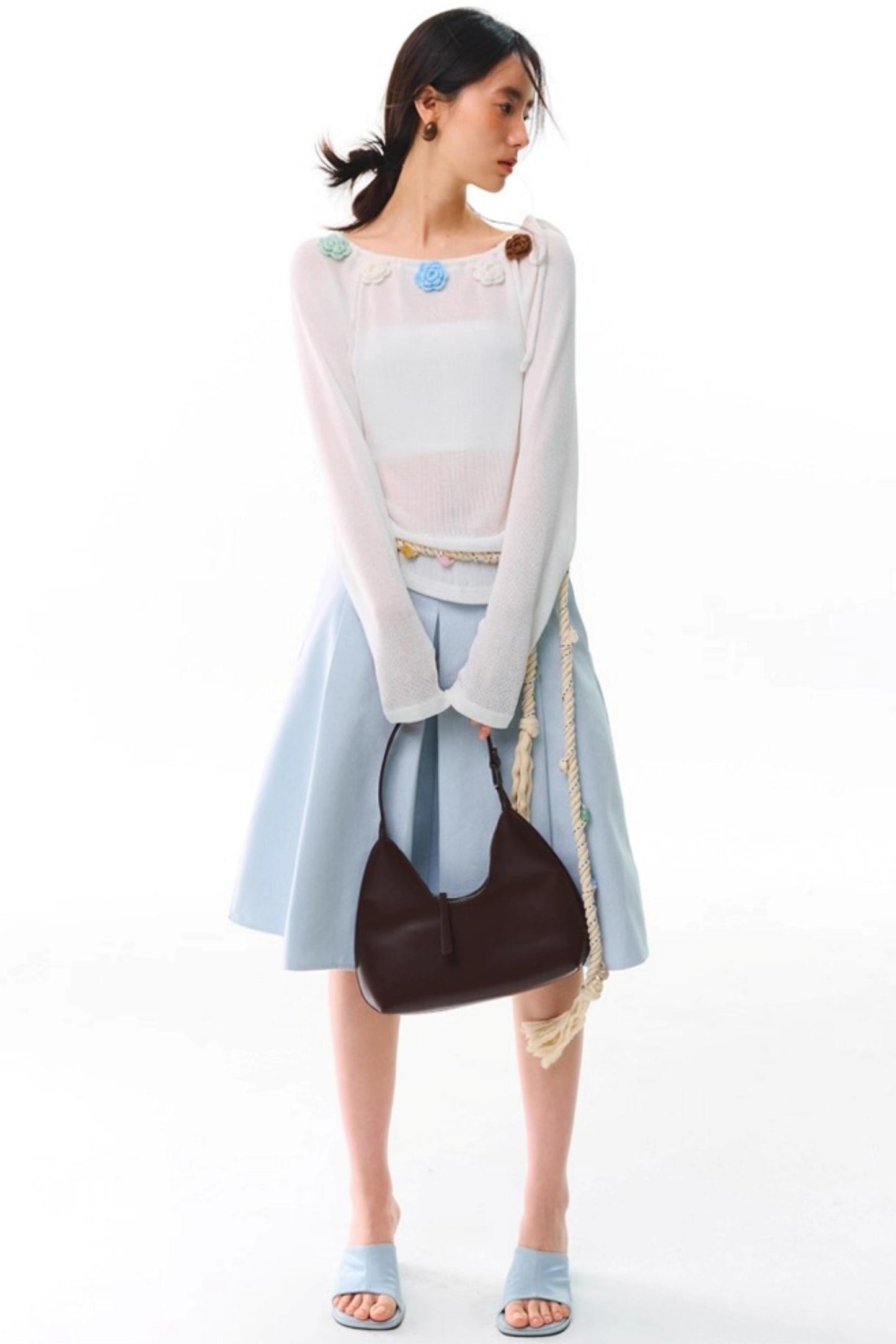 Flower Crochet Knit Top