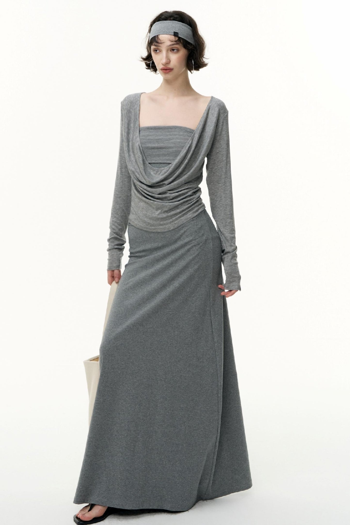 Fantasy Lyocell Collar Long-Sleeved T-Shirt