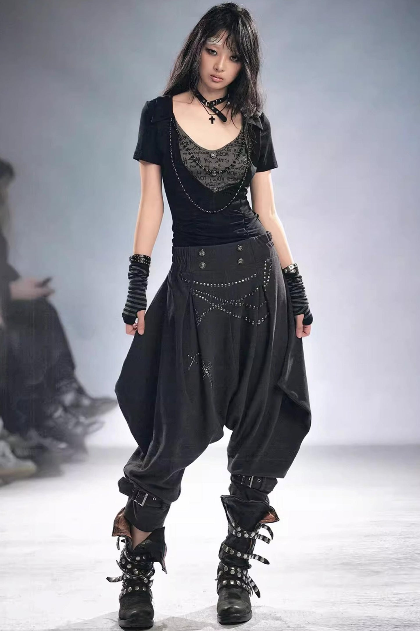 Punk Echo Faux Two-Piece Top