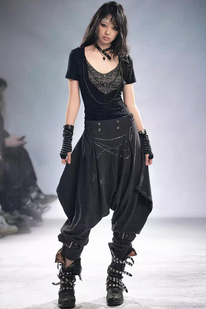 Punk Echo Faux Two-Piece Top