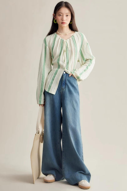 Elven Stripe Cardigan Skirt Set-Up