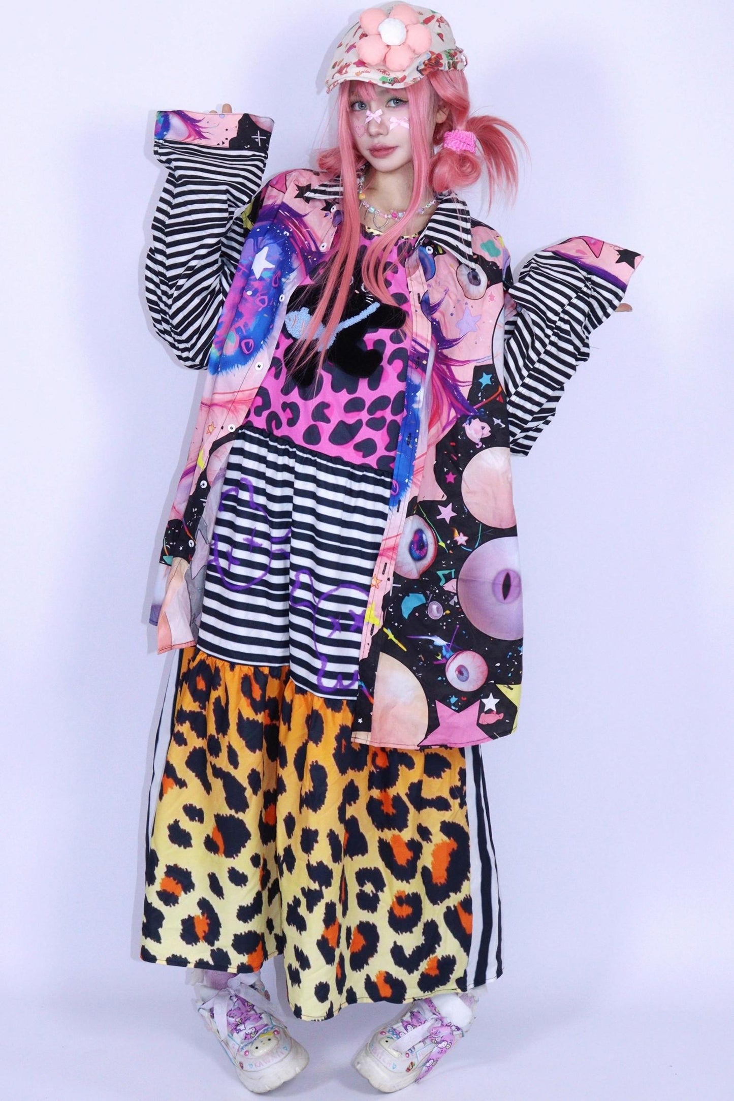 Planet Striped Loose Shirt