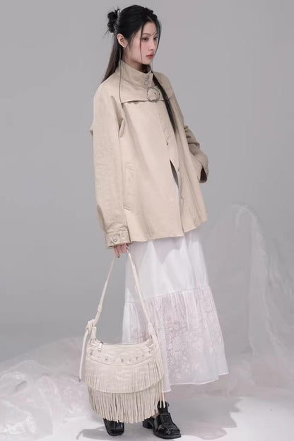 Milk Tea Brown Cape Coat