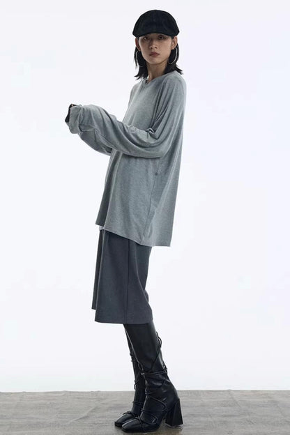 Long-Sleeve Mask Blouse Top