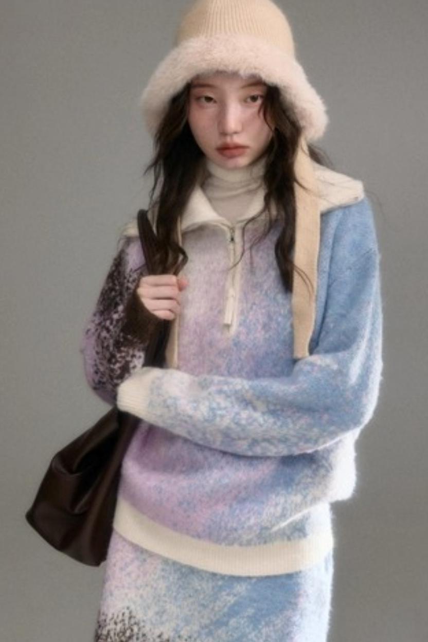 Gradient Wool Blend Winter Set-Up