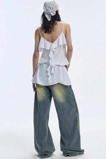 Vintage Blue Wide-Leg Jeans