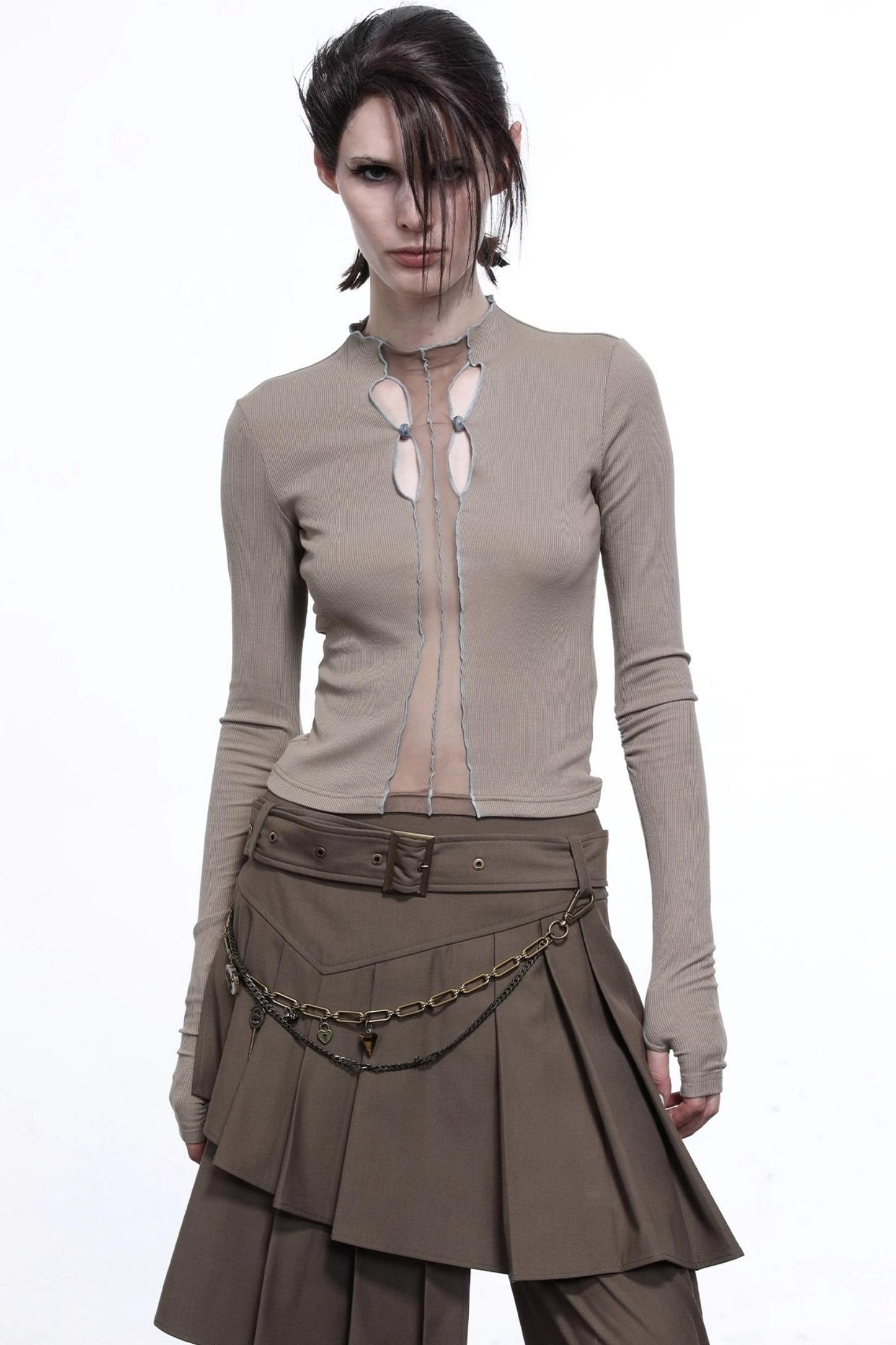 High Stretch Slim-Fit Mesh Top