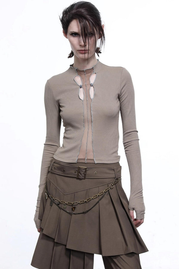 High Stretch Slim-Fit Mesh Top