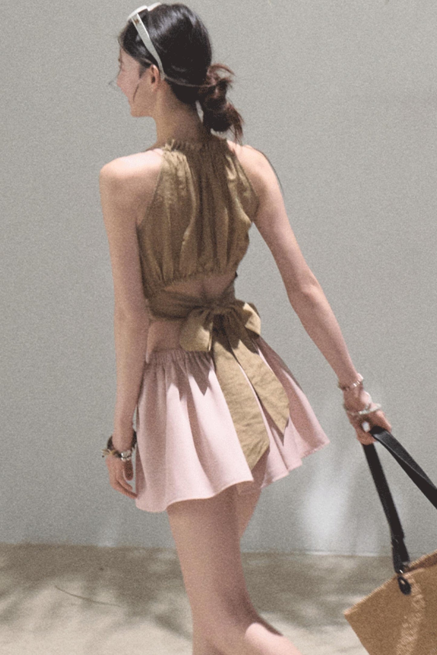 Floral Lace-Up Camisole