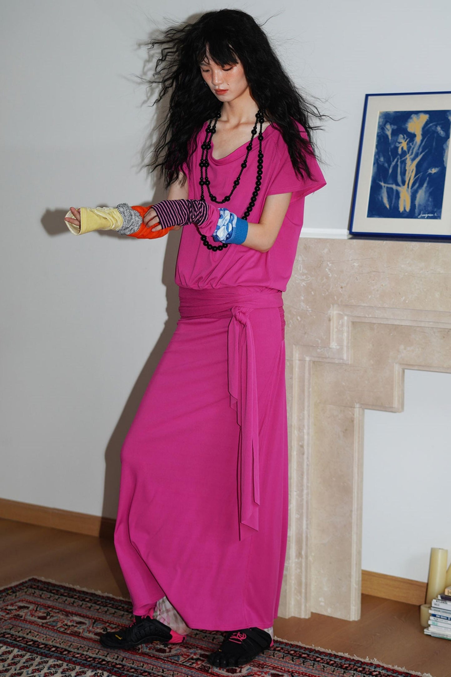 Swing Collar Maxi Dress