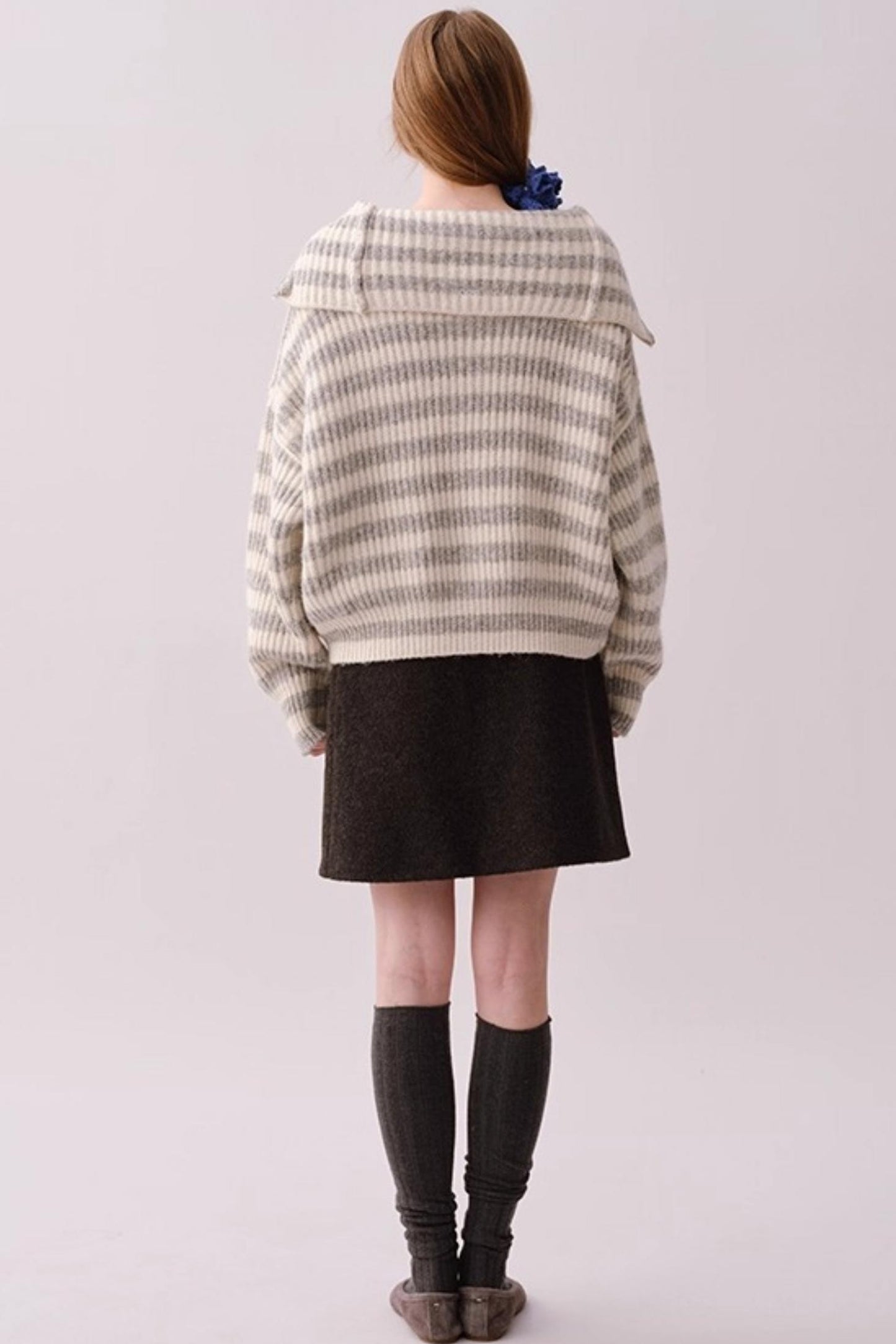 Heavy Wool Diagonal Skirt