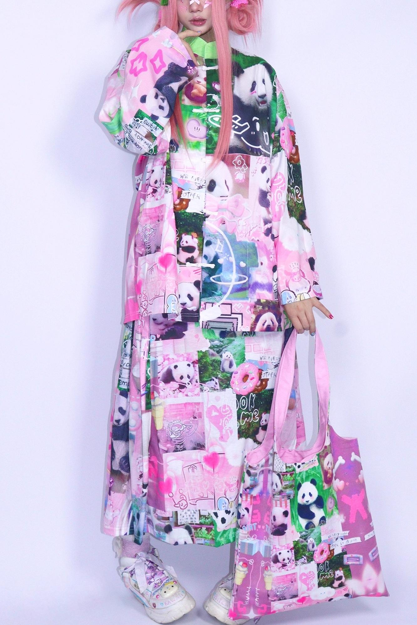 Panda Collage Printed Tang Top