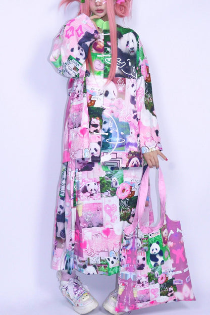 Panda Collage Printed Tang Top