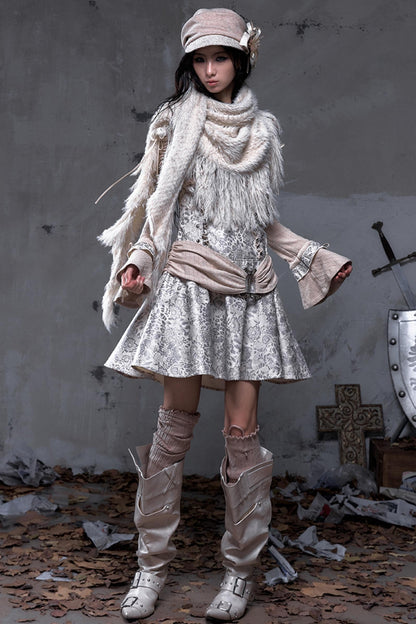 Retro Punk Patchwork Knit Dress