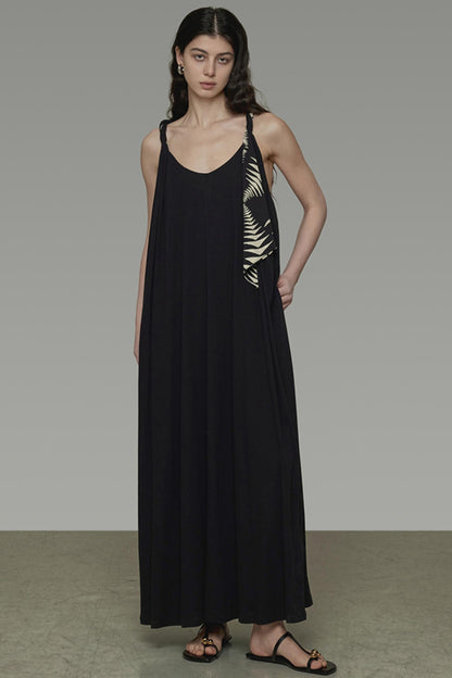 Twisted U-Neck Halter Dress