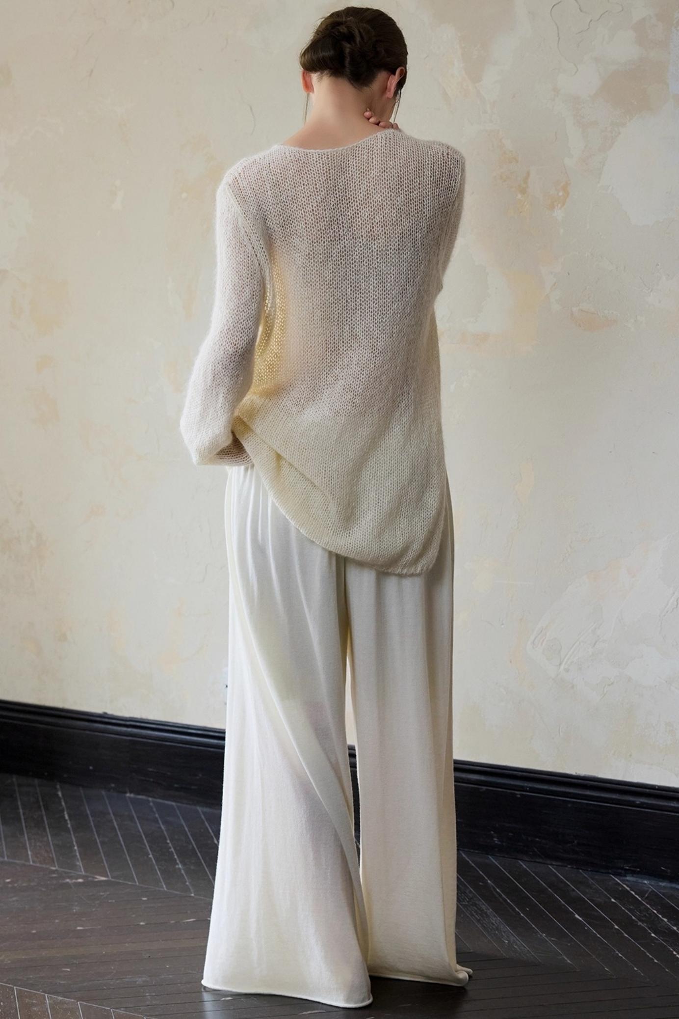 Casual Drape Wide-Leg Pants