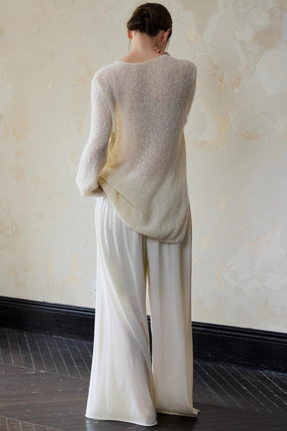 Casual Drape Wide-Leg Pants