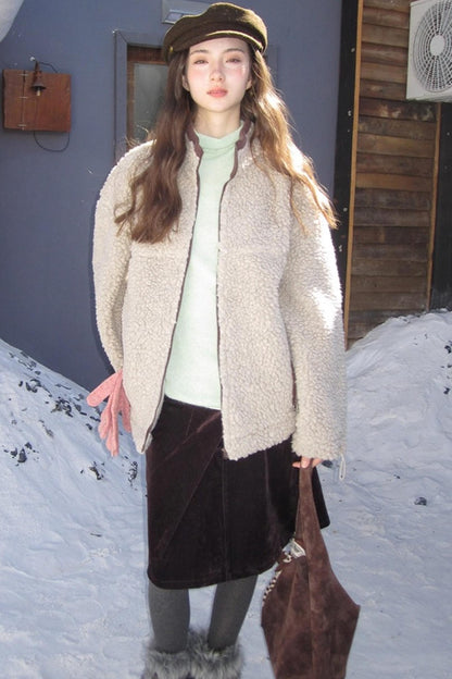 Vintage Dark Purple Velvet Skirt