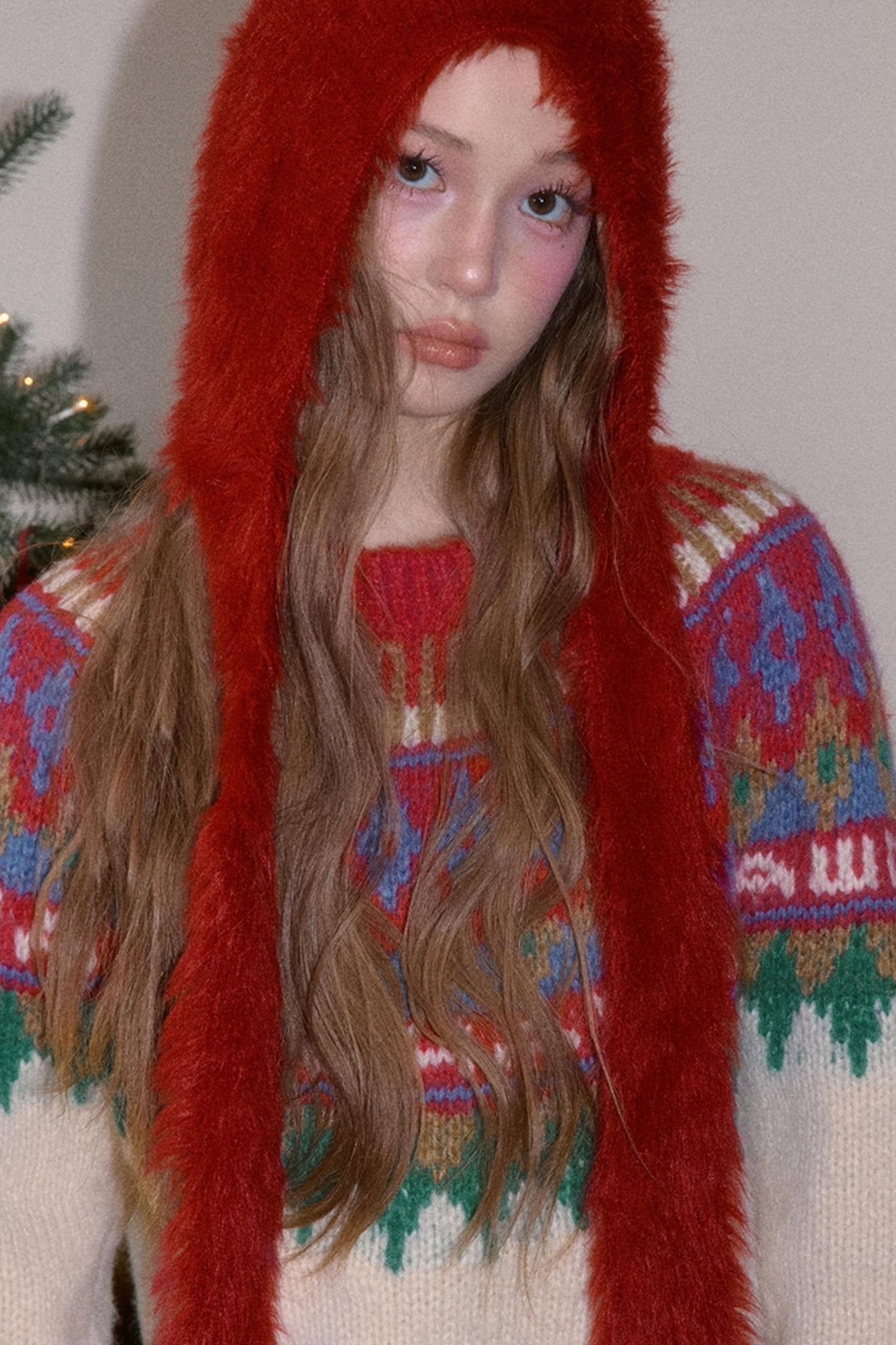 Brushed Fair Isle Winter Sweater