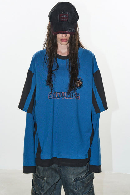 Layered Stripe Jersey T-Shirt