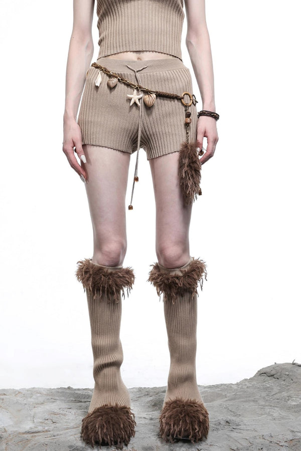 Convincing Wool Knit Halterneck Set-Up