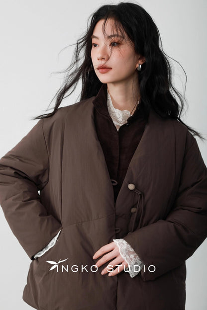 Fallen Leaves V-Neck Jacket