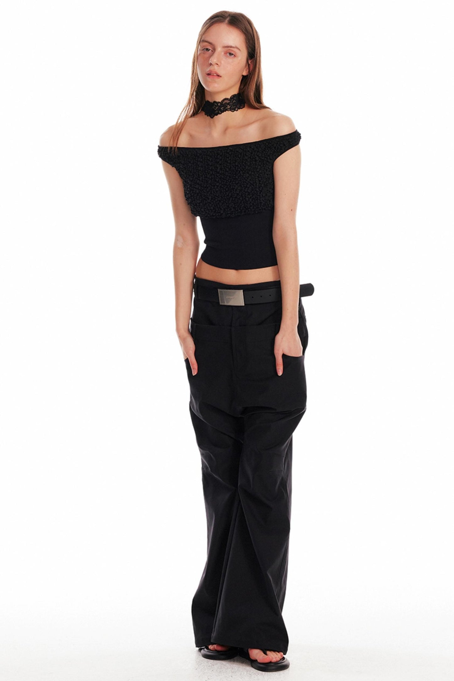 Chic One-Shoulder Silk Blouse