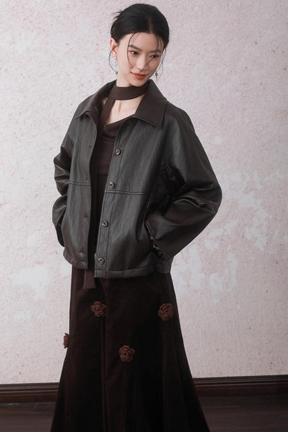 Caramel Coffee Leather Jacket