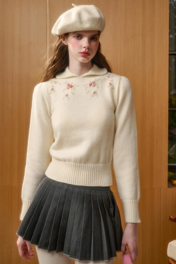 Handmade Wool Doll Collar Top