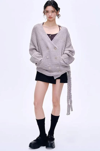 Side Slit Bow Pants Skirt