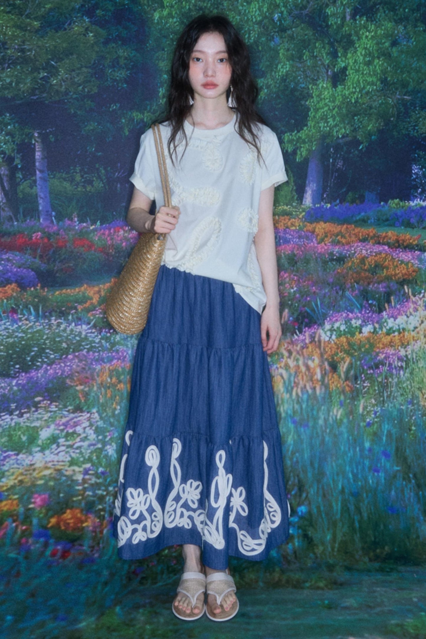 Wind Vines Flower Shell Pendant Vest Set-Up