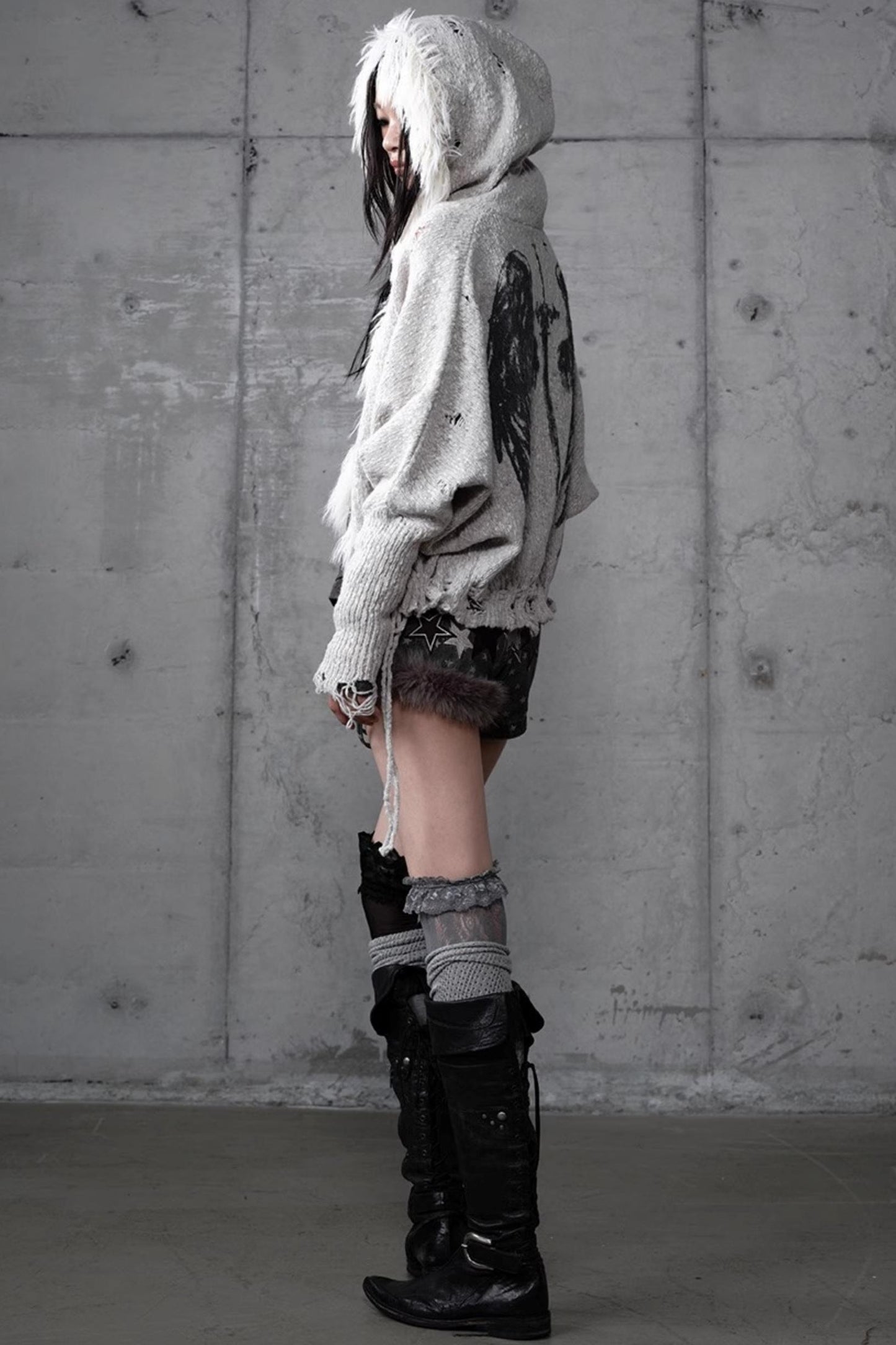 Lazy Vintage Hooded Sweater Coat