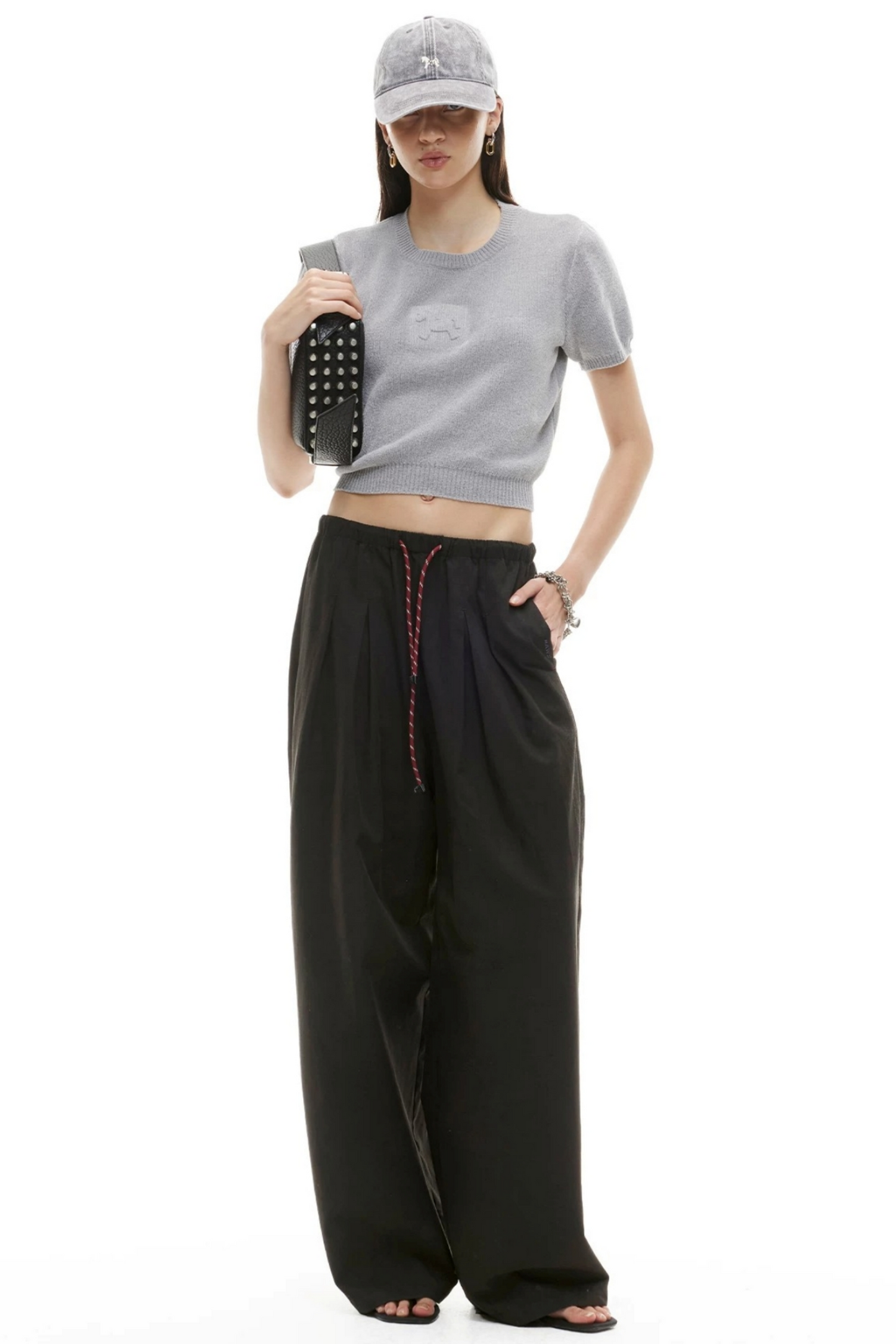 Silky Tencel Pleated Pants