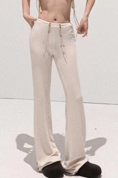 Soft Crew Neck Knitwear Bootcut Trouser Set-Up