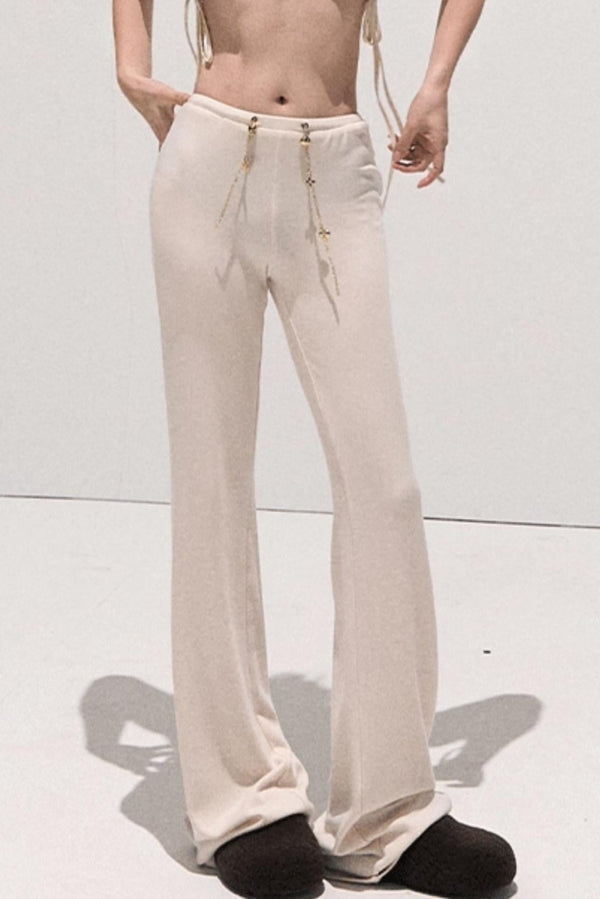 Soft Crew Neck Knitwear Bootcut Trouser Set-Up