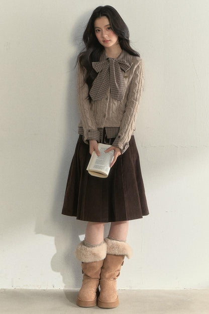 Retro Twist Knit Sweater